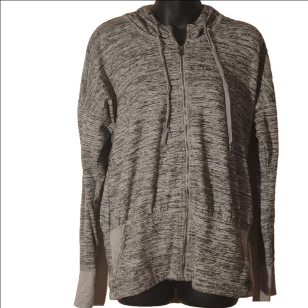 Athleta hooded grey zip up. Size small. Nice pockets and detail.